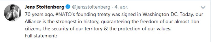 Stoltenberg tweet