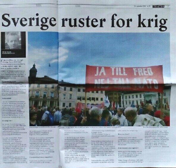 Sverige ruster for krig Friheten 260919