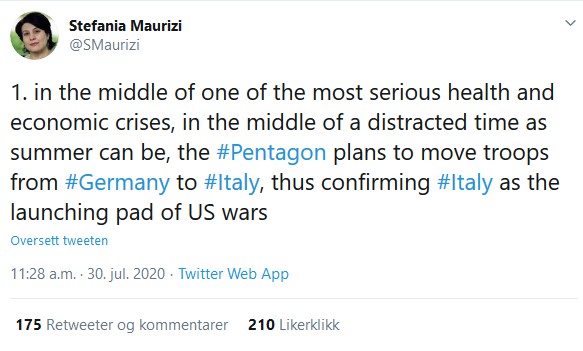 Stefania Maurizi tweet